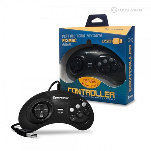 GN6 Premium Genesis-Style USB Controller for PC/ Mac - Hyperkin