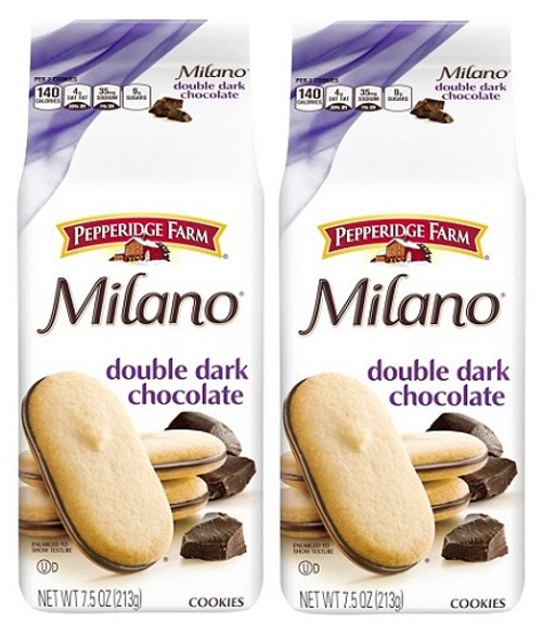 Pepperidge Farm Milano Double Dark Chocolate Cookies 2 Bag Pack