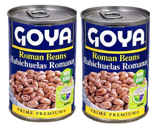 Goya Roman Bean Habichuelas Romanas 2 Can Pack