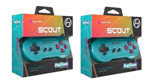 The Hyperkin Hyper Beach Scout Premium Controller for Super NES 2 Pack