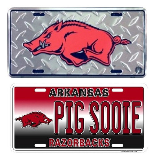 Arkansas Razorbacks NCAA License Plate 2 Pack