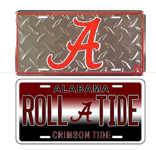 Alabama Crimson Tide NCAA License Plate 2 Pack