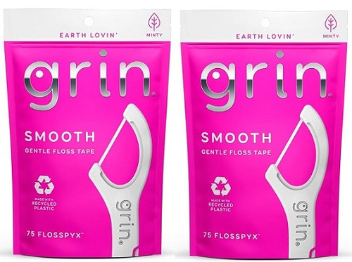 Grin Flosspyx Smooth Gentle Floss 2 Pack